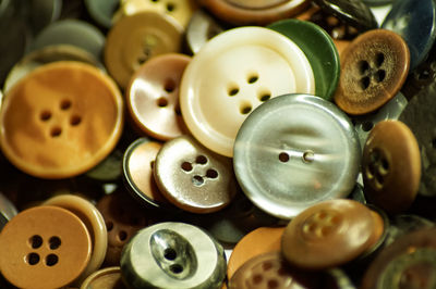 Full frame shot of buttons