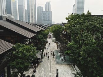 View of skyscrapers in city