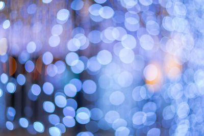 Defocused image of illuminated lights