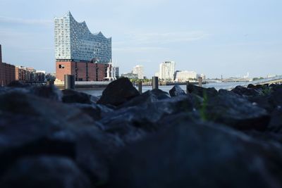 Surface level of buildings against sky