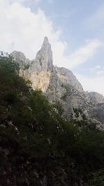 Scenic view of rock formation against sky