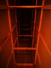 Close-up of illuminated corridor