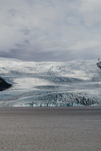 View on the svinafellsjokull glacier in iceland