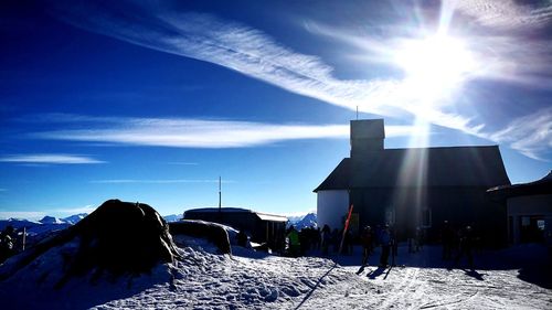 Scenic view of winter against sky