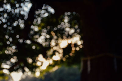 Defocused image of blurred lights