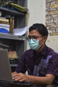 Man working on laptop