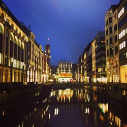 View of canal along buildings