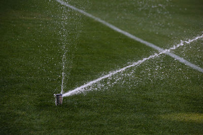Water splashing on fountain