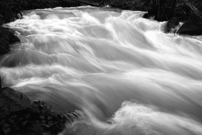 Scenic view of water flowing through rocks