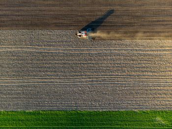 High angle view of person on field