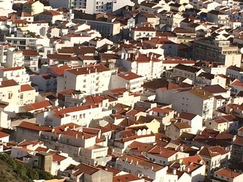 High angle view of residential district