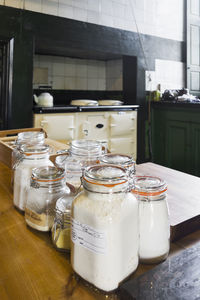 Glass of jar on table