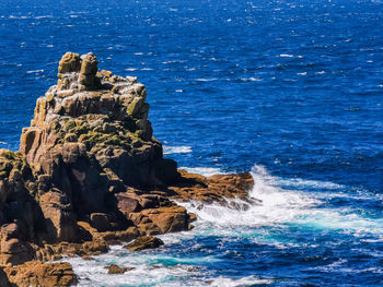 Rock formation on sea shore