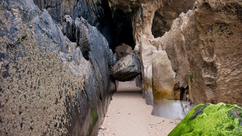 Rock formation in cave