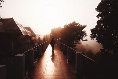 View of bridge at sunset