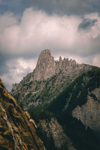 Scenic view of rocky mountains against sky