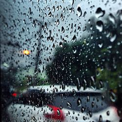 Raindrops on glass window