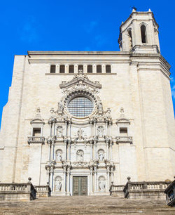 Facade of the cathedral of saint mary girona, catalonia, spain