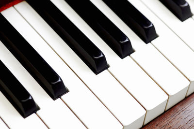 Close-up of piano keys