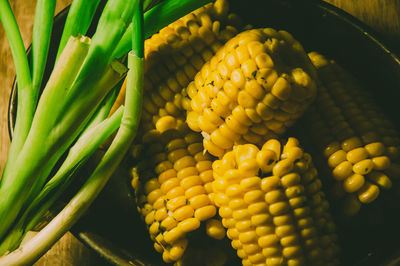 High angle view of vegetables