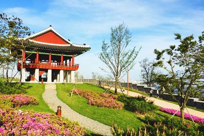 View of gazebo in park