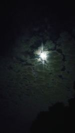 Low angle view of moon in sky