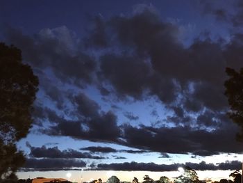 Low angle view of sky at night