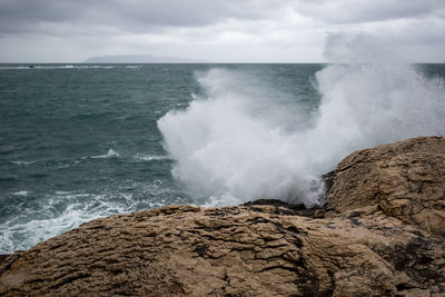 Scenic view of sea waves