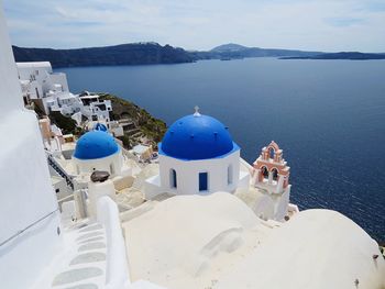 View of built structure against blue sky