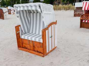 Beach chairs at grömitzer beach on the baltic sea