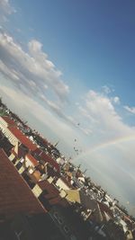 City against cloudy sky