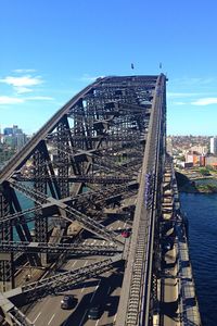 View of bridge against cloudy sky