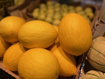 Close-up of fruits for sale at market stall