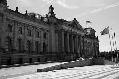 Low angle view of building against sky