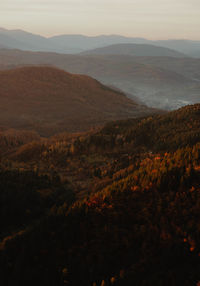 High angle view of landscape against sky