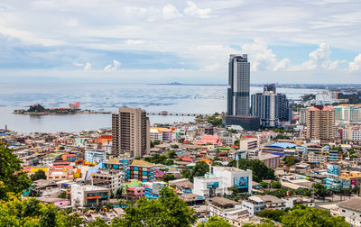 The cityscape of siracha district chonburi thailand southeast asia