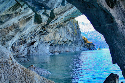 Rock formations in sea