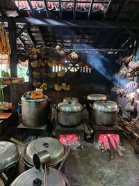 View of food for sale at market stall