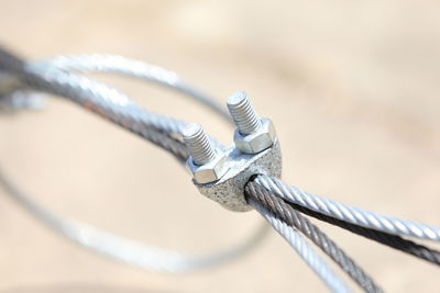 Close-up of rope against blurred background