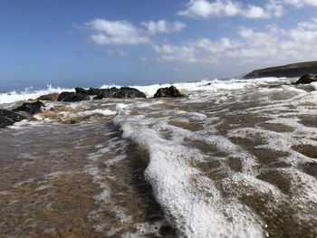 Scenic view of sea against sky