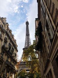 Low angle view of buildings in city