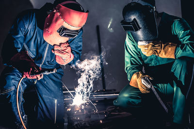 Men working in workshop