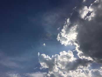 Low angle view of clouds in sky