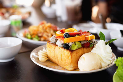 Close-up of food in plate