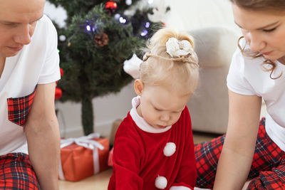 Mother and daughter at home