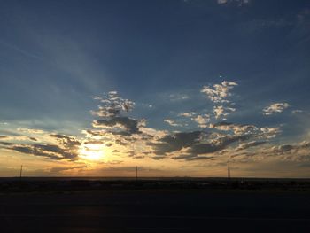 Scenic view of sunset over sea