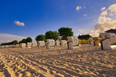 Panoramic view of beach against sky