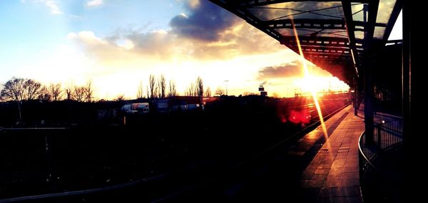 Sun shining through clouds