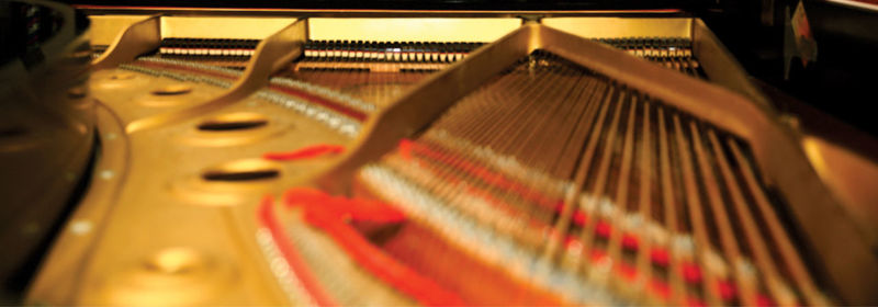 Detail shot of piano keys