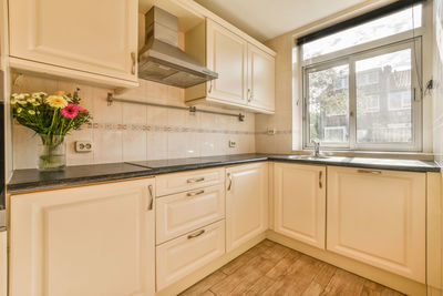 High angle view of kitchen at home